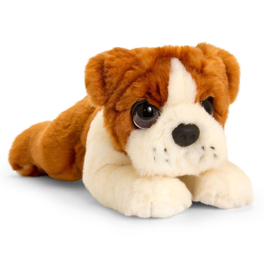 Keel Toys, Плюшено легнало куче, Булдог, 25 см