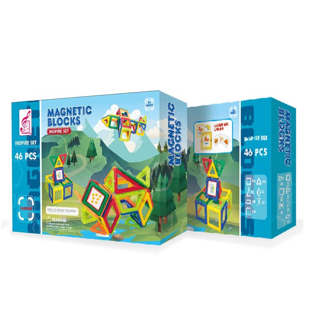 Magnetic blocks, Магнитен конструктор, 46 части, Ocie