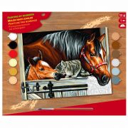 Рисуване по номера, Приятели в конюшната, голям размер
